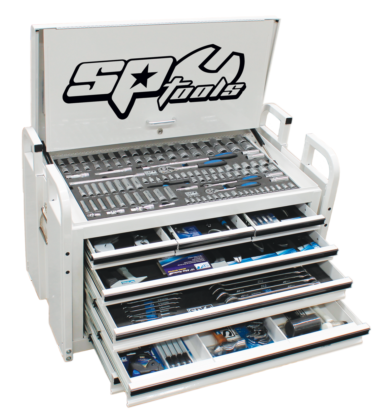 SP Tools ToolKit 406 Piece Metric/SAE -White 7 Drawer Field Service SP50115W