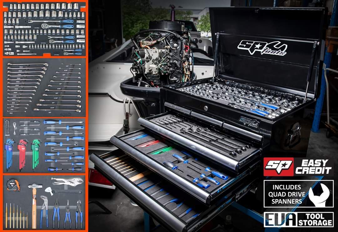 SP Tools Custom  Series Tool Kit  - 218PC - Metric/SAE - BONUS EVA STORAGE TRAYS SP50121X