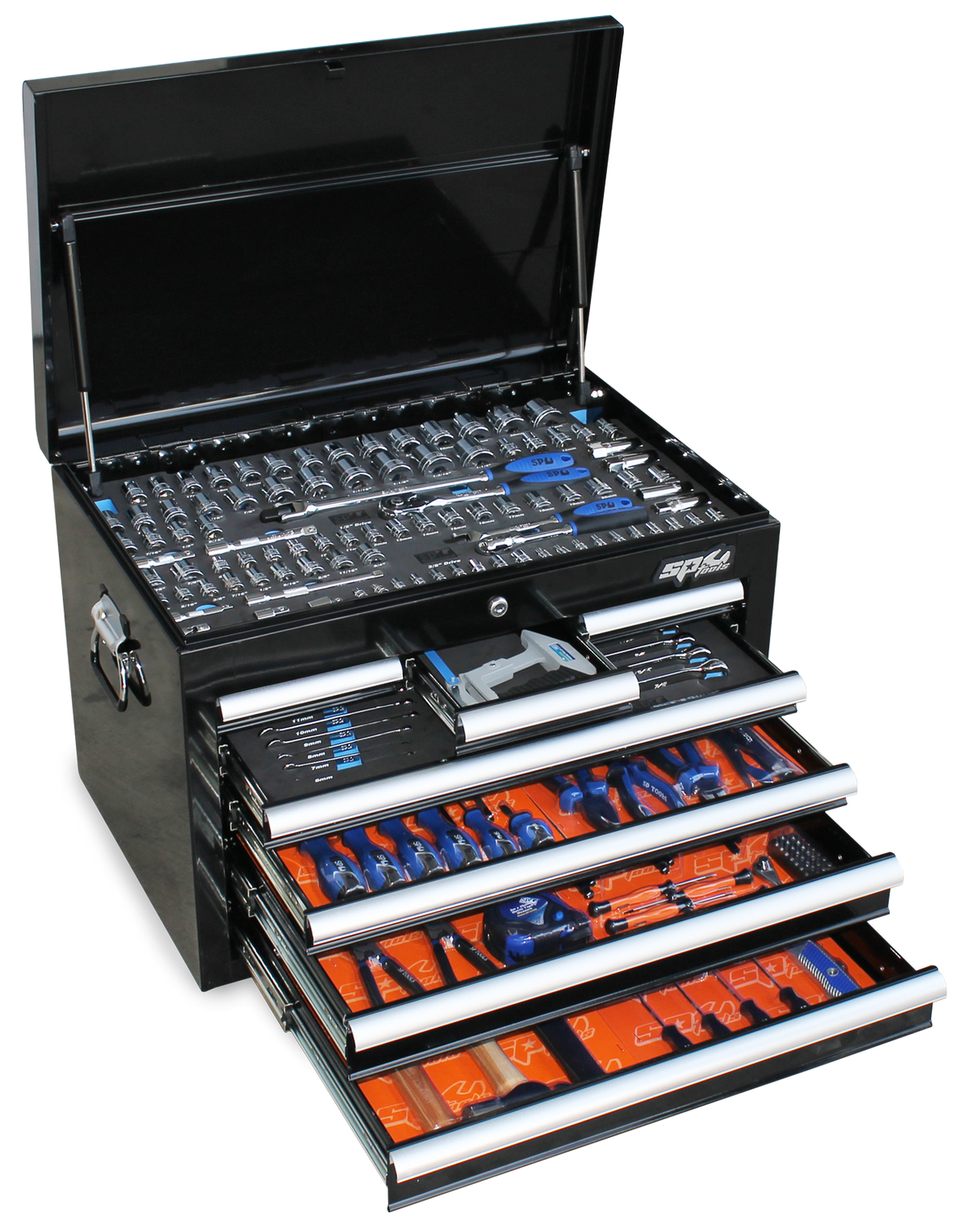 SP Tools ToolKit 254 Piece Metric/SAE - Black 7 Drawer Custom SP50123