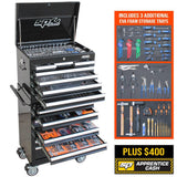 SP Tools 506 Piece Custom Series Tool Kit- Metric/SAE - Black SP50164X