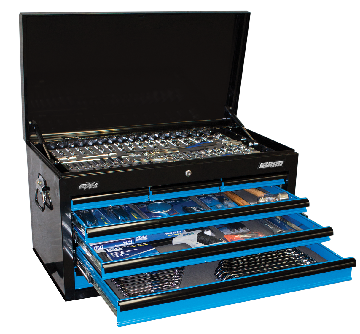 SP Tools ToolKit 406 Piece Metric/SAE - Black/Blue 7 Drive Sumo SP50171