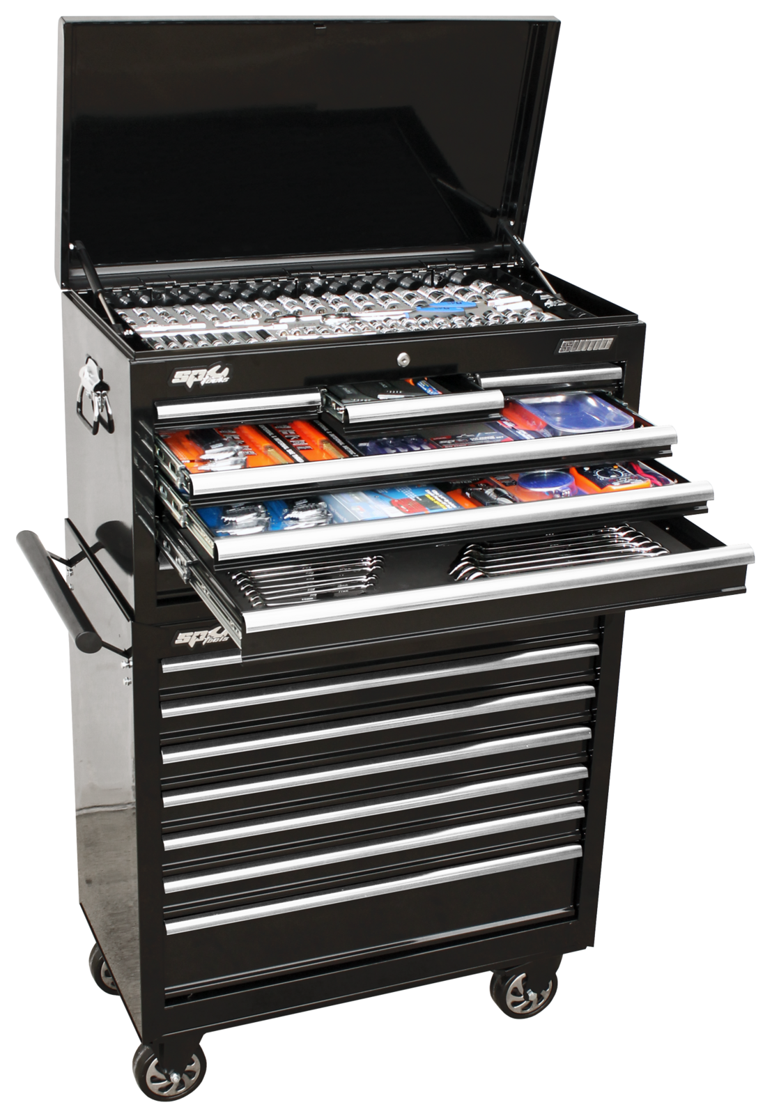 SP Tools ToolKit 405 Piece Metric/SAE - Black 14 Drawer Sumo SP50175