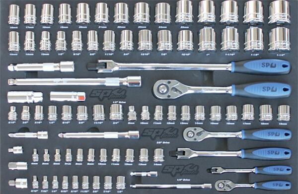 SP Tools Tool Kit 380Piece Metric/SAE - Black 7 Drive Heavy Duty Field Service SP50218