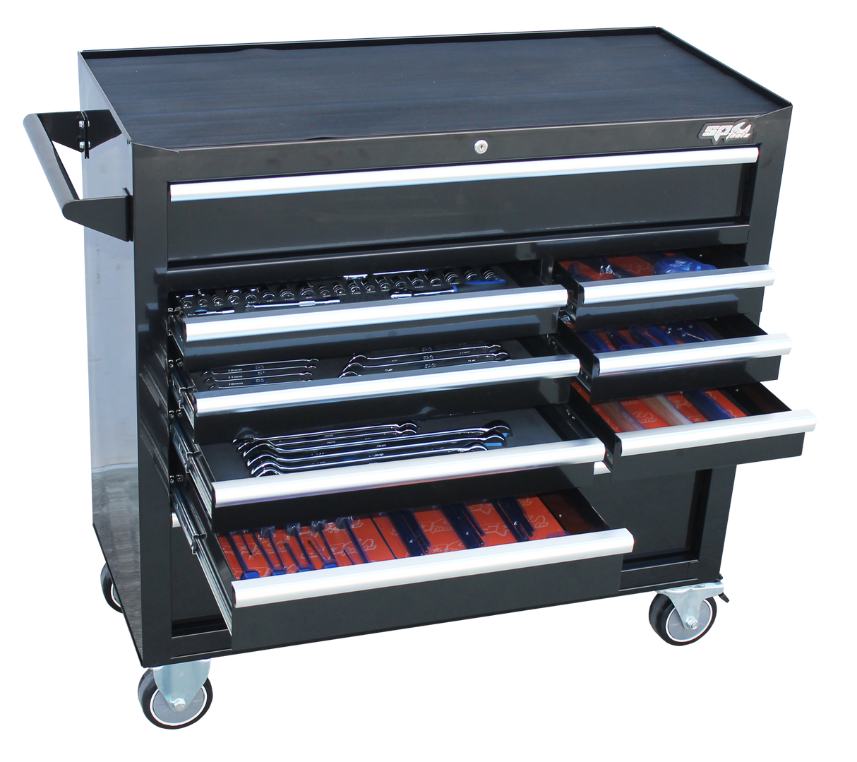 SP Tools ToolKit 345 Piece Metric/SAE in Custom Roller Cabinet SP50615