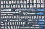 SP Tools Tool Kit 236 Piece Metric/SAE Black/Silver Custom Series With side Cabinet SP50626