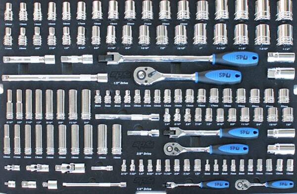 USA SUMO SERIES WORKSTATION TOOL KIT - 87" - METRIC/SAE - 517PC - BLACK/CHROME HANDLES