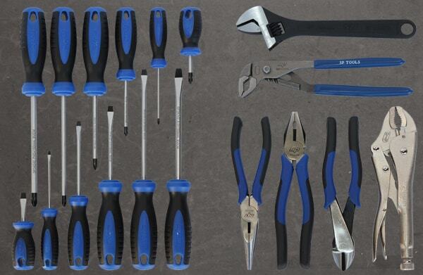 USA SUMO SERIES WORKSTATION TOOL KIT - 87" - METRIC/SAE - 517PC - BLACK/CHROME HANDLES