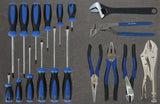 USA SUMO SERIES WORKSTATION TOOL KIT - 87" - METRIC/SAE - 517PC - BLACK/CHROME HANDLES