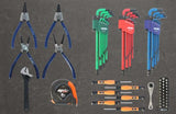 USA SUMO SERIES WORKSTATION TOOL KIT - 87" - METRIC/SAE - 517PC - BLACK/CHROME HANDLES