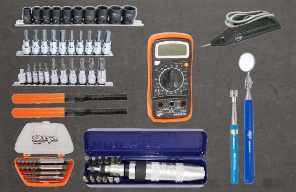 USA SUMO SERIES WORKSTATION TOOL KIT - 87" - METRIC/SAE - 517PC - BLACK/CHROME HANDLES