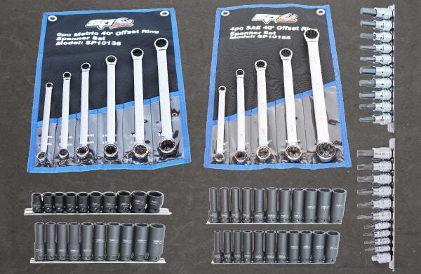 USA SUMO SERIES WORKSTATION TOOL KIT - 128" - METRIC/SAE - 708PC - BLACK/CHROME HANDLES