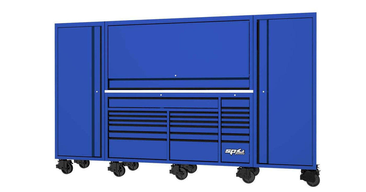 USA SUMO SERIES WORKSTATION TOOL KIT - 128" - METRIC/SAE - 708PC - BLUE/BLACK HANDLES