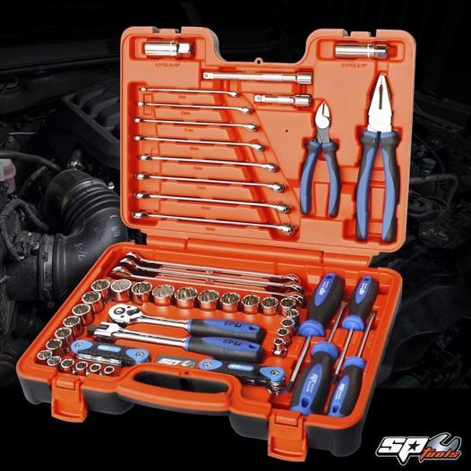 SP Tools 65 Piece 3/8" Drive ToolKit 12 Point Metric/SAE in X-Case SP51204
