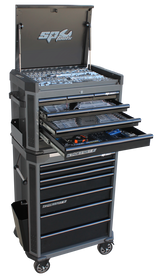 SP Tools Metric/SAE 336 piece  14 Draw Tech Series Tools Kit in Diamond Black.