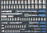 SP Tools Tech Series Tool Kit with Power Tool Cupboards - 613 piece - Metric/SAE Diamond Black