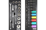 SP Tools Tech Series Trade Technician 13 Draw Roller Cabinet Tool Kit - 268 Piece Metric- Diamond Black