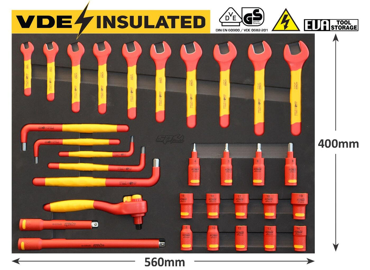 SP Tools VDE Sockets & Spanners EVA Tool Kit SP55900