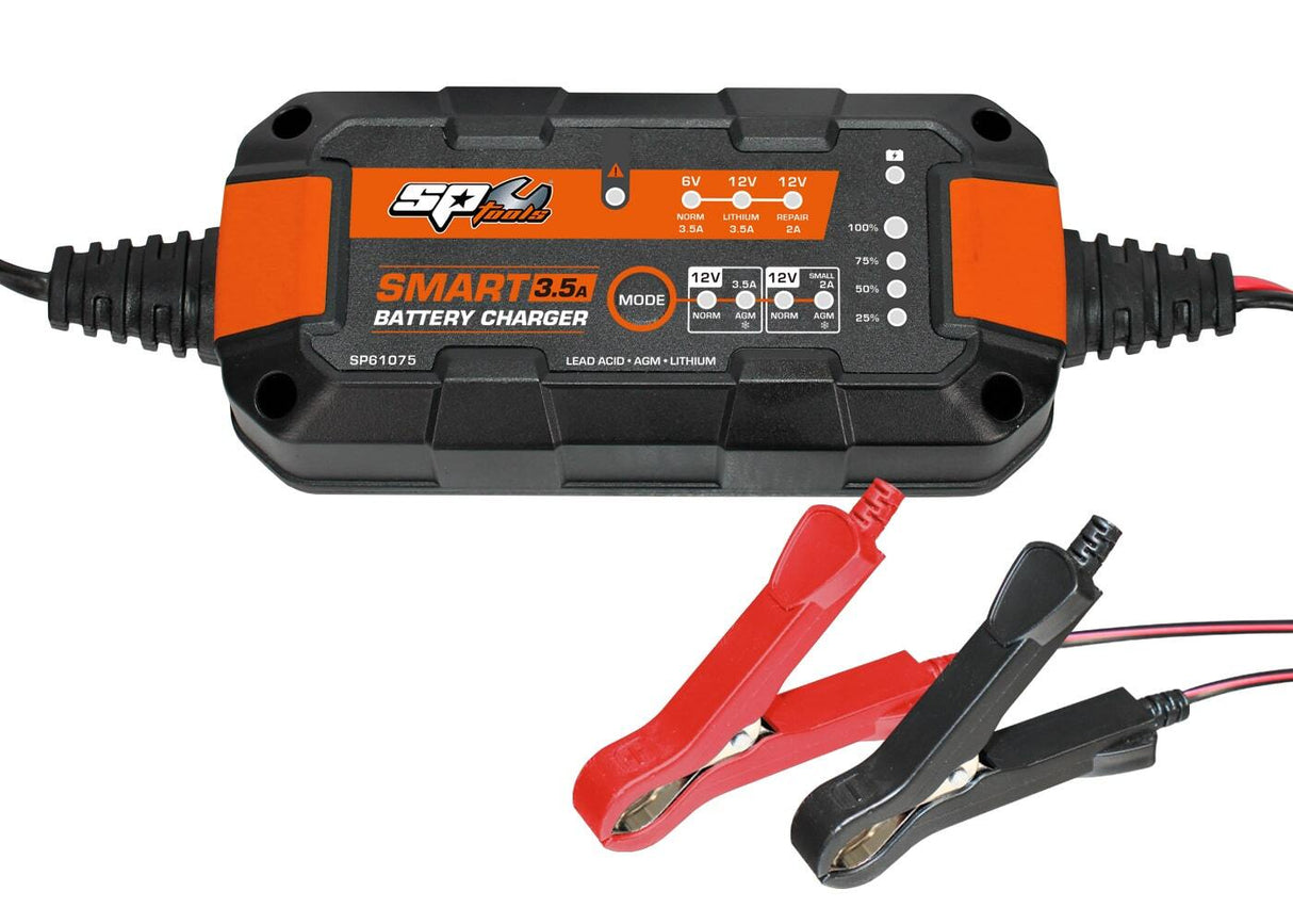 SP Tools Smart Battery Charger - 8 Stage Multi Volt 6 & 12V 3.5A SP61075