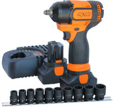 SP Tools 16V 3/8"DR Brushless Mini Impact Wrench Kit with 2 x Batteries SP81120