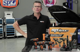 SP Tools Brushless Combo 1/2' Dr Impact Wrench 5' Cut Off/Angle Grinder 1/4' Hex Impact Driver 18v 5Ah Kit SP82233