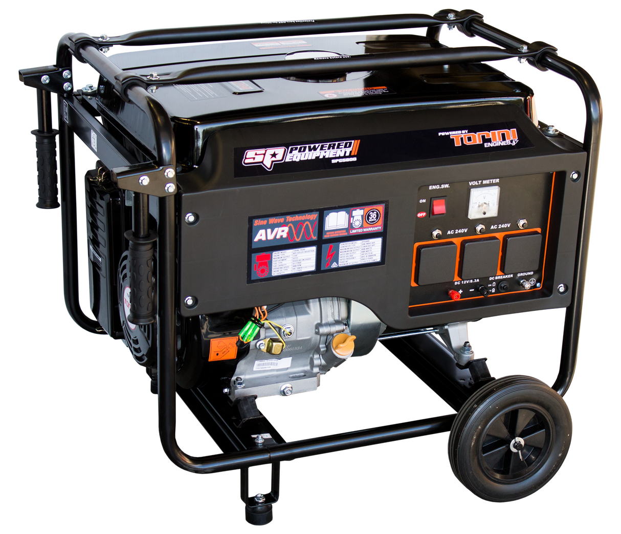 SP Tools Industrial Generator 13HP 6.8kva Pull Start SPG6800