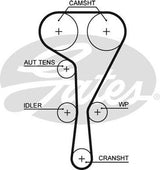 Timing Belt Gates T1565 for Renault Clio X85 Hatchback Sport (CR0N, CR1P) 2.0 Petrol F4R.832,F4R.830