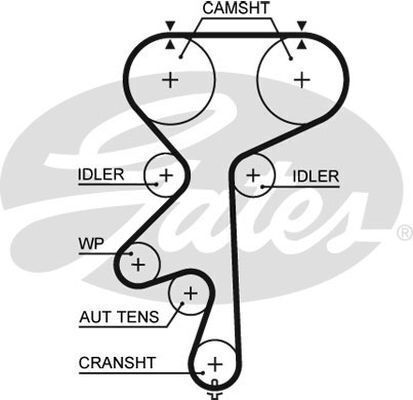 Timing Belt Gates T1566 for Holden Astra TS ConvertibleTurbo 2.0 Petrol-T Z20LER,Z20LET