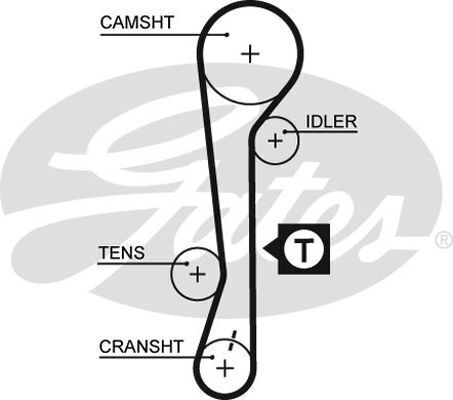 Timing Belt Gates T282 for Kia Rio JB Sedan 1.6 Petrol G4ED