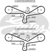 Timing Belt Gates T297 for Audi A8 4D2, 4D8 Sedan quattro 4.2 Petrol AQF
