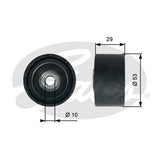 Timing Belt Tensioner Pulley Gates T42140 for Saab 9-3 YS3F Sedan  TiD 1.9 Diesel Z19DTH