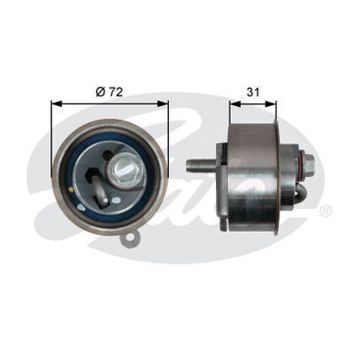 Timing Belt Tensioner Pulley Gates T43009 for Ford Ranger PK C/Chassis TDdi 2.5 Diesel WLAT