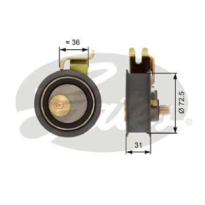 Timing Belt Tensioner Gates T43016 for Audi TT 8N3 Coupe T 1.8 Petrol-T BVR