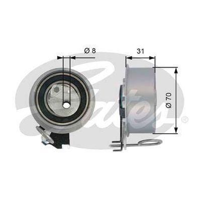Timing Belt Tensioner Pulley Gates T43135 for Kia Sportage KM SUV 4WD 2.0 Petrol G4GC