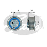 Timing Belt Tensioner Gates T43219 for Audi A3 8PA Sportback TDI 2.0 Diesel-Ti CBBB