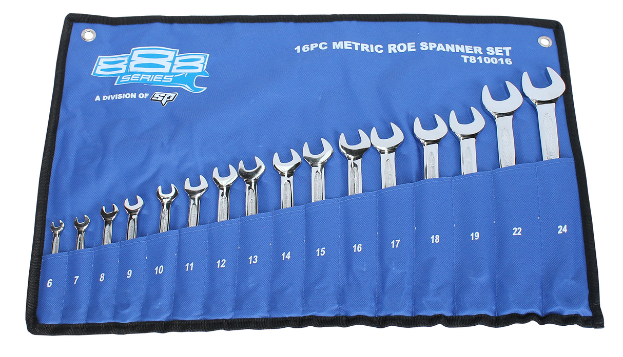 SP Tools Spanner Set ROE Metric 16 Piece T810016