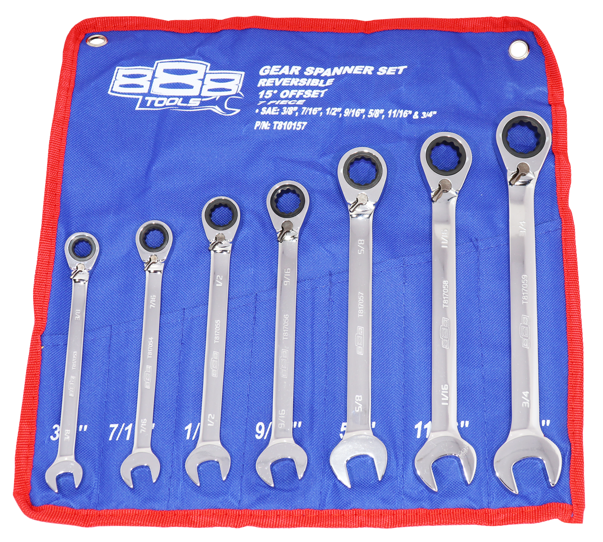SP Tools Spanner Set Gear ROE Reversible SAE 5 Piece T810157