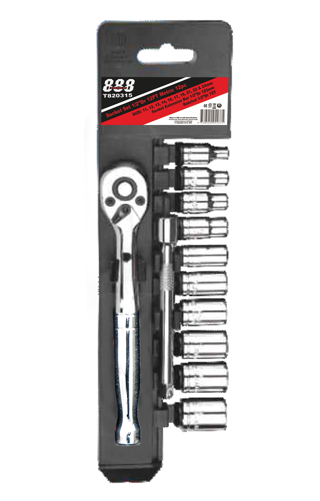 SP Tools Socket Set 1/2 Drive 12 Point Metric 12 Piece T820315