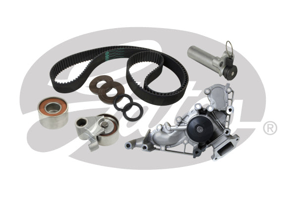 Timing Belt Kit with Hydraulic Tensioner & Water Pump Kit Gates TCKHWP ...