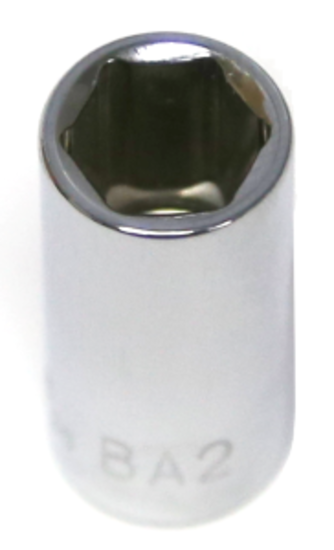 2BA x 1/4"Drive 6 Point Standard Socket T&E Tools 1202BA