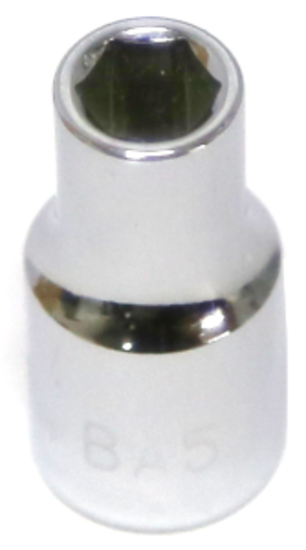 5BA x 1/4"Drive 6 Point Standard Socket T&E Tools 1205BA