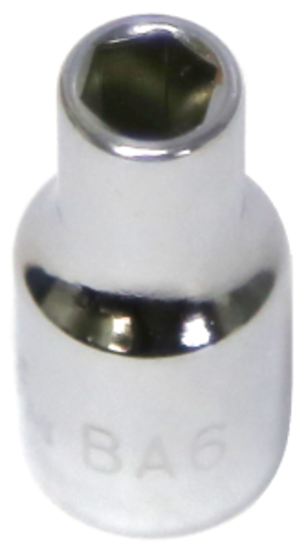 6BA x 1/4"Drive 6 Point Standard Socket T&E Tools 1206BA