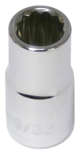 9/32" x 1/4"Drive 12 Point Socket T&E Tools 12309