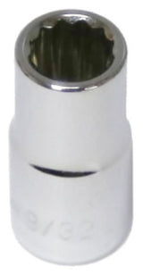 9/32" x 1/4"Drive 12 Point Socket T&E Tools 12309