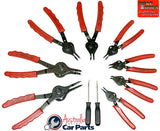 10Pc. Internal/External Circlip Plier Set T&E Tools 125