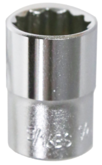 1/4" x 3/8" Drive 12 Point Standard Socket T&E Tools 13008W