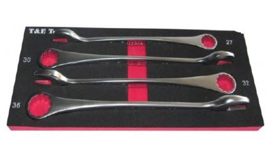 4 Piece Dolphin Metric Combination Wrenches T&E Tools 13119