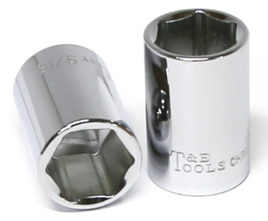 9/16" x 3/8" Drive Standard SAE Socket (6 Point) T&E Tools 13218