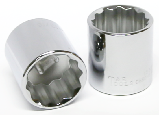 13/16" x 3/8" Drive Standard SAE Socket (12 Point) T&E Tools 13326