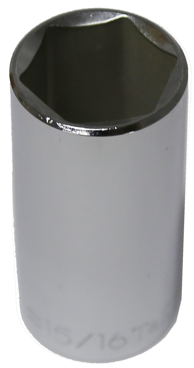 15/16" x 3/8" Drive Deep SAE Socket (6 Point) T&E Tools 13430