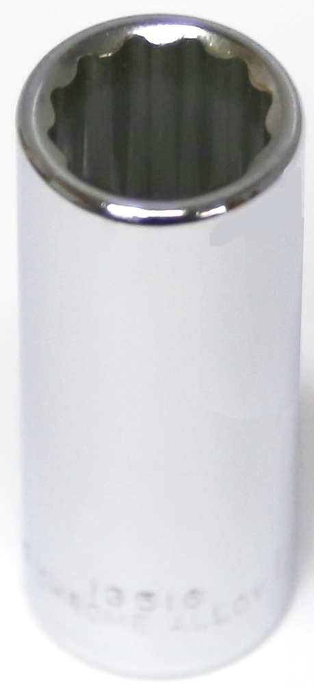 1/2" x 3/8" Drive Deep SAE Socket (12 Point) T&E Tools 13516